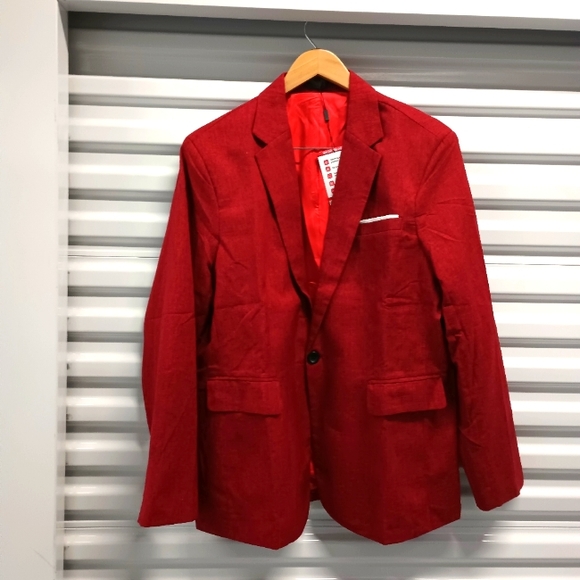 geek lightning Other - New Geek Lightning Red Single Button Dual Vent Blazer Sportcoat Size Large